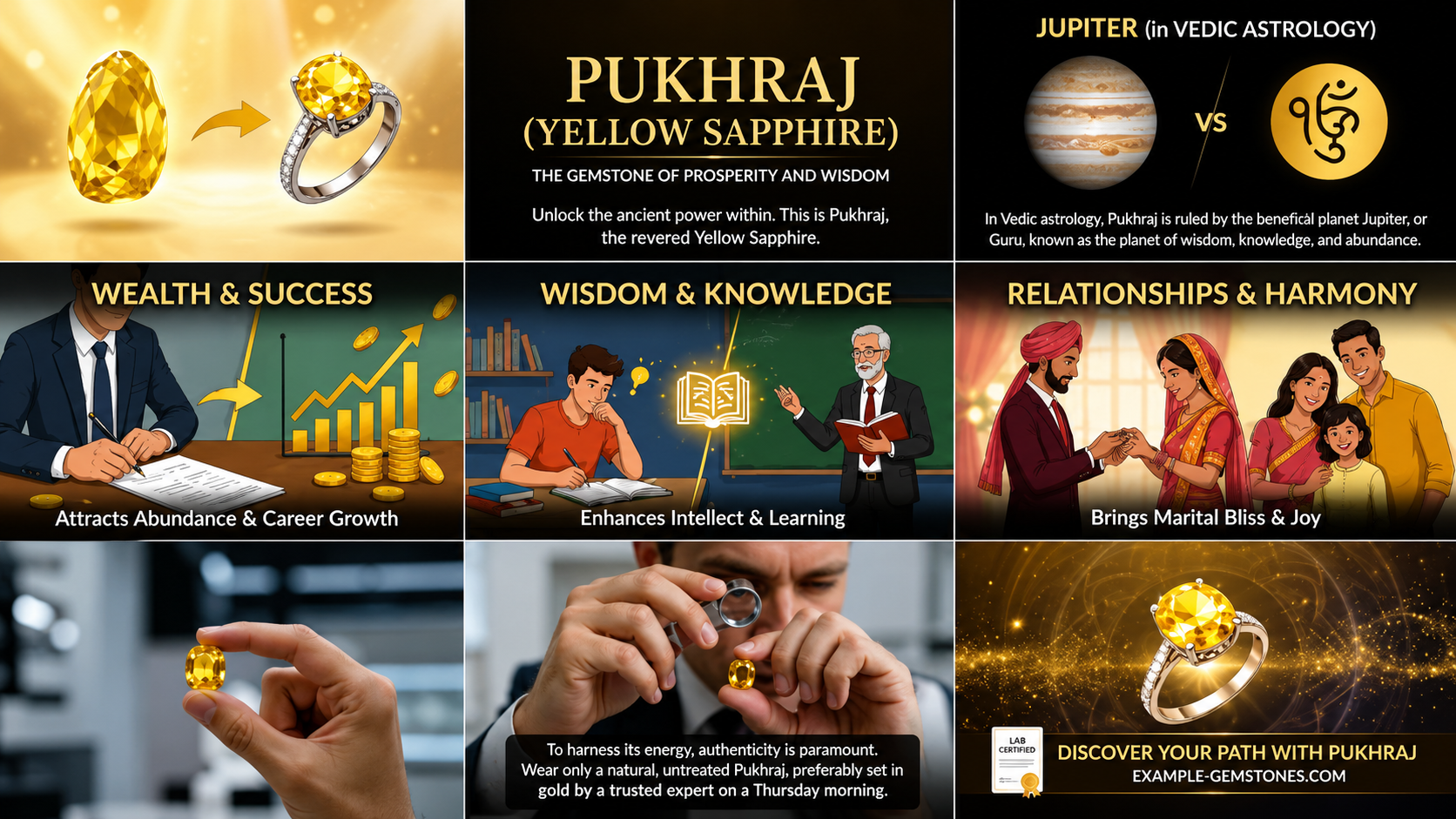 Pukhraj Yellow Sapphire Certified Gemstone at best jewellery store in Raipur Chhattisgarh